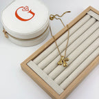 Bubble Initial Necklace 18K Waterproof