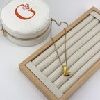 Bubble Initial Necklace 18K Waterproof