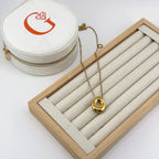 Bubble Initial Necklace 18K Waterproof