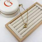Bubble Initial Necklace 18K Waterproof