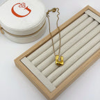 Bubble Initial Necklace 18K Waterproof
