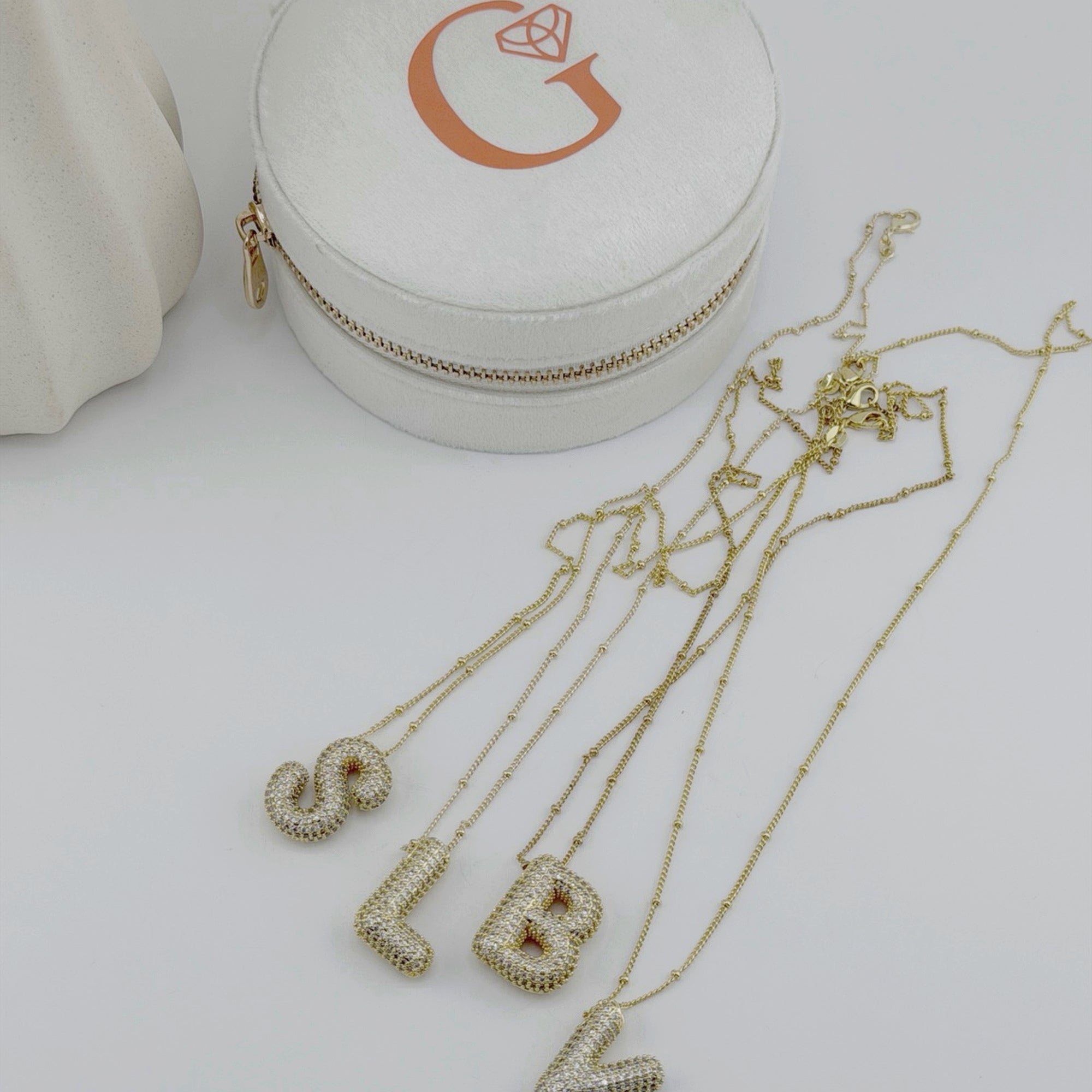 Initial Necklace 18K Waterproof