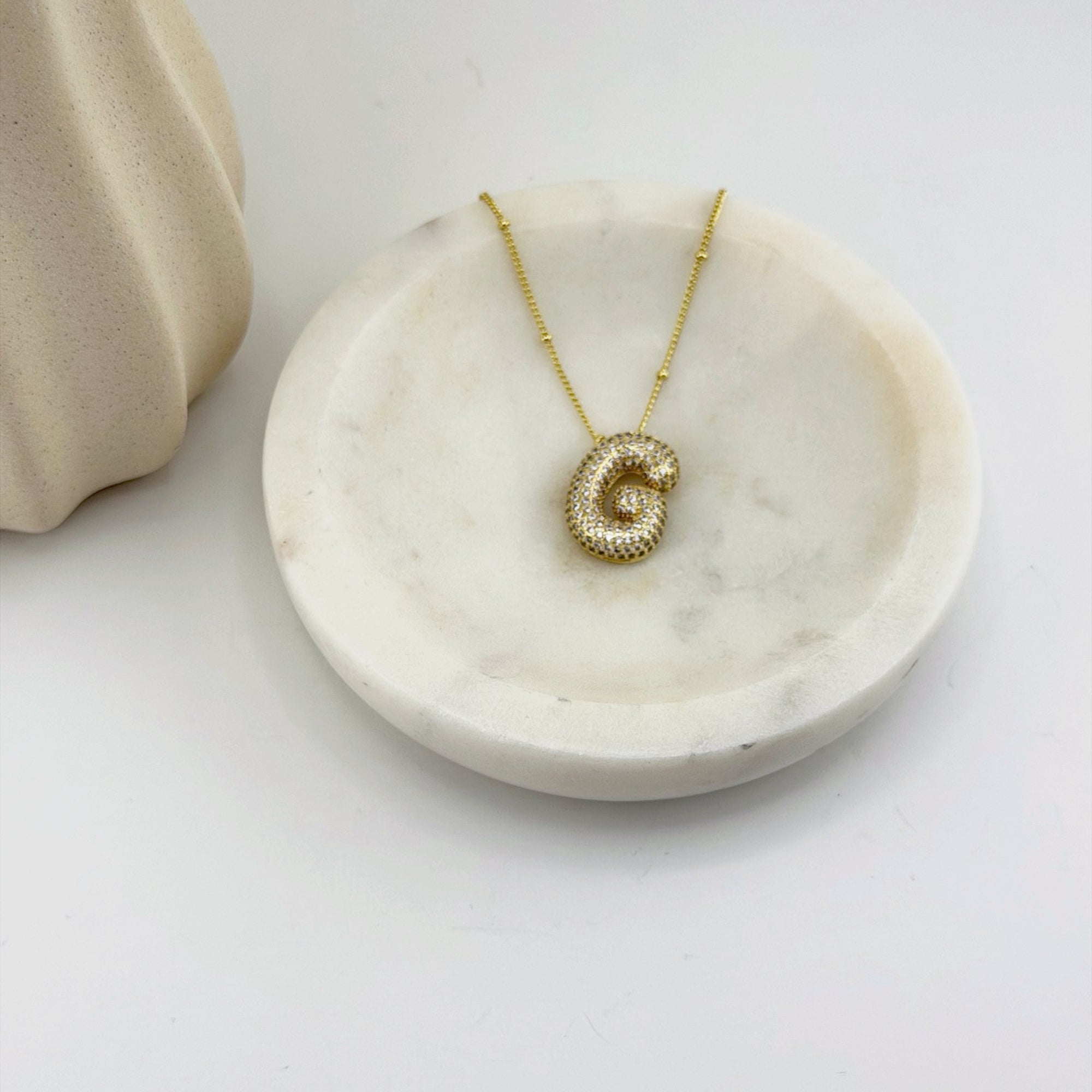 Initial Necklace 18K Waterproof