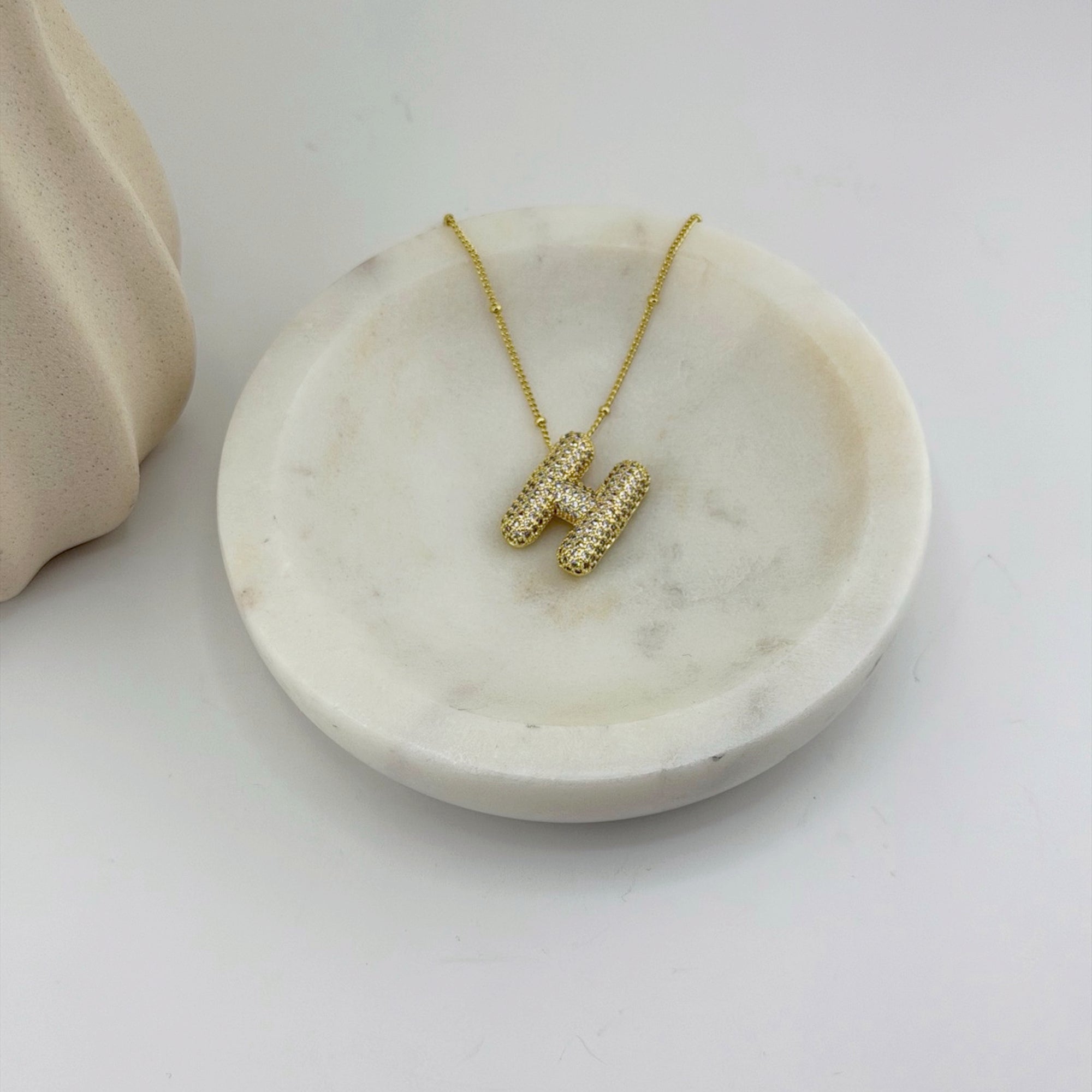 Initial Necklace 18K Waterproof