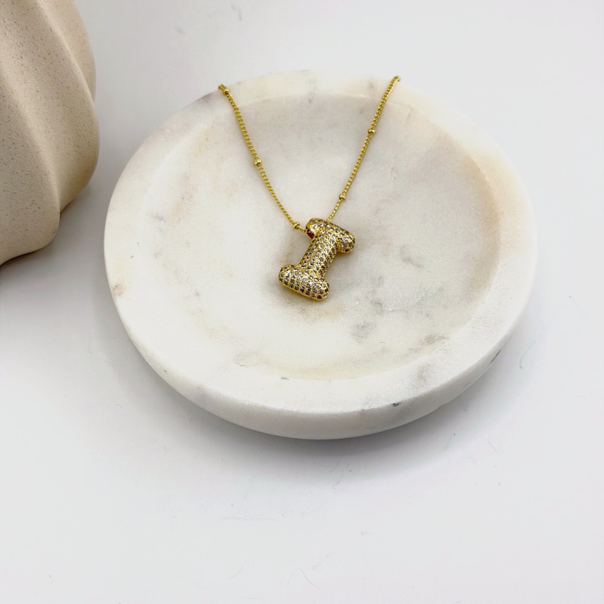 Initial Necklace 18K Waterproof