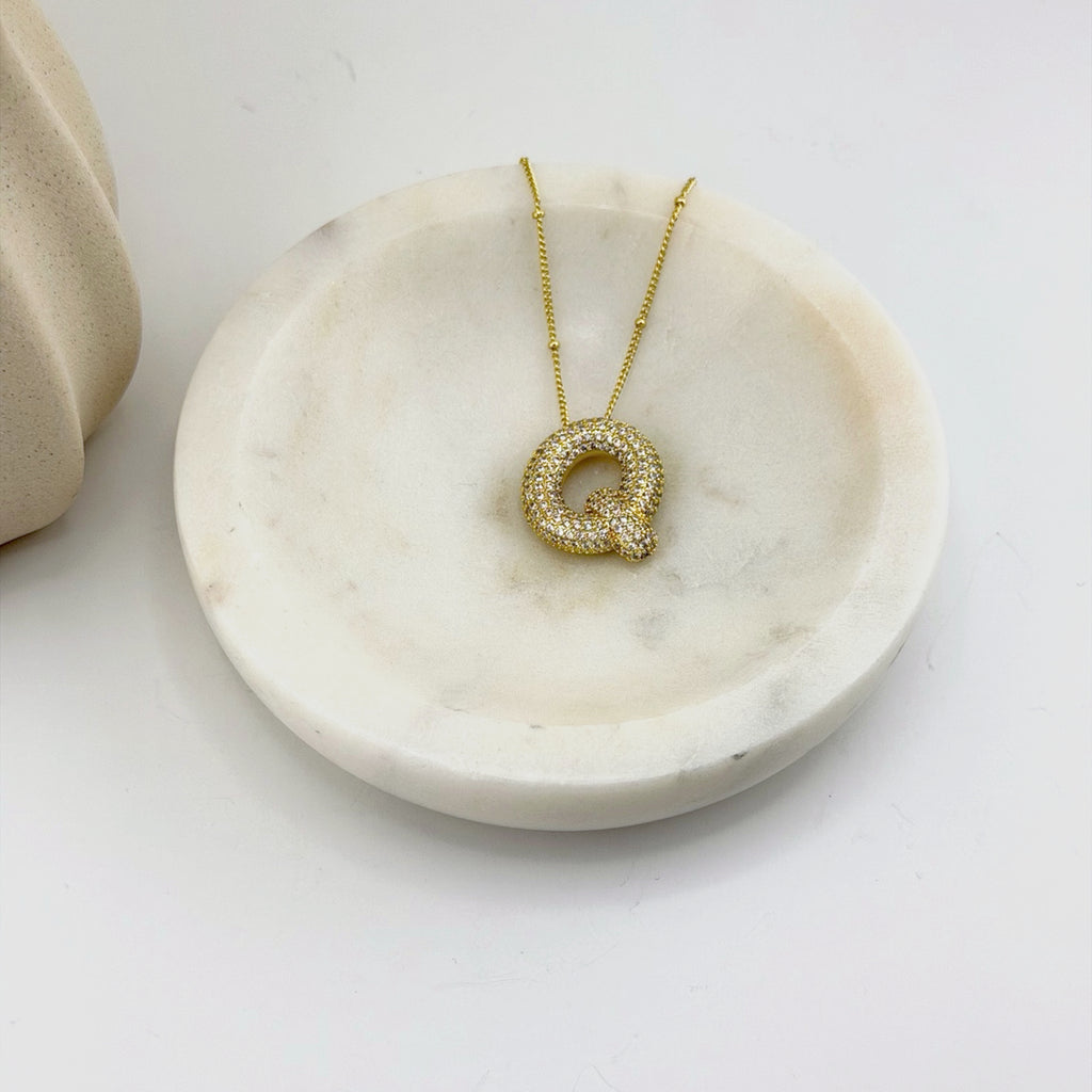Initial Necklace 18K Waterproof
