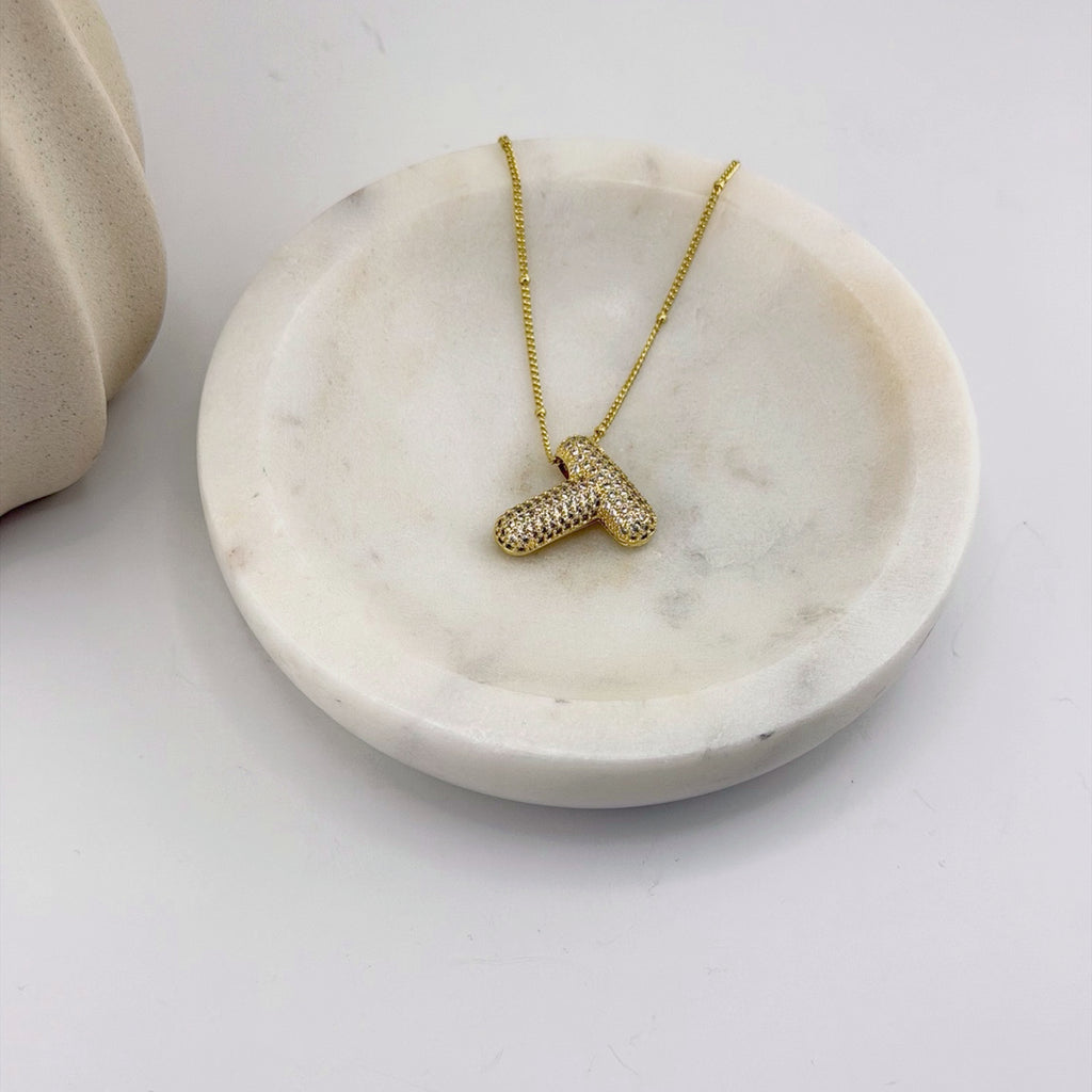 Initial Necklace 18K Waterproof