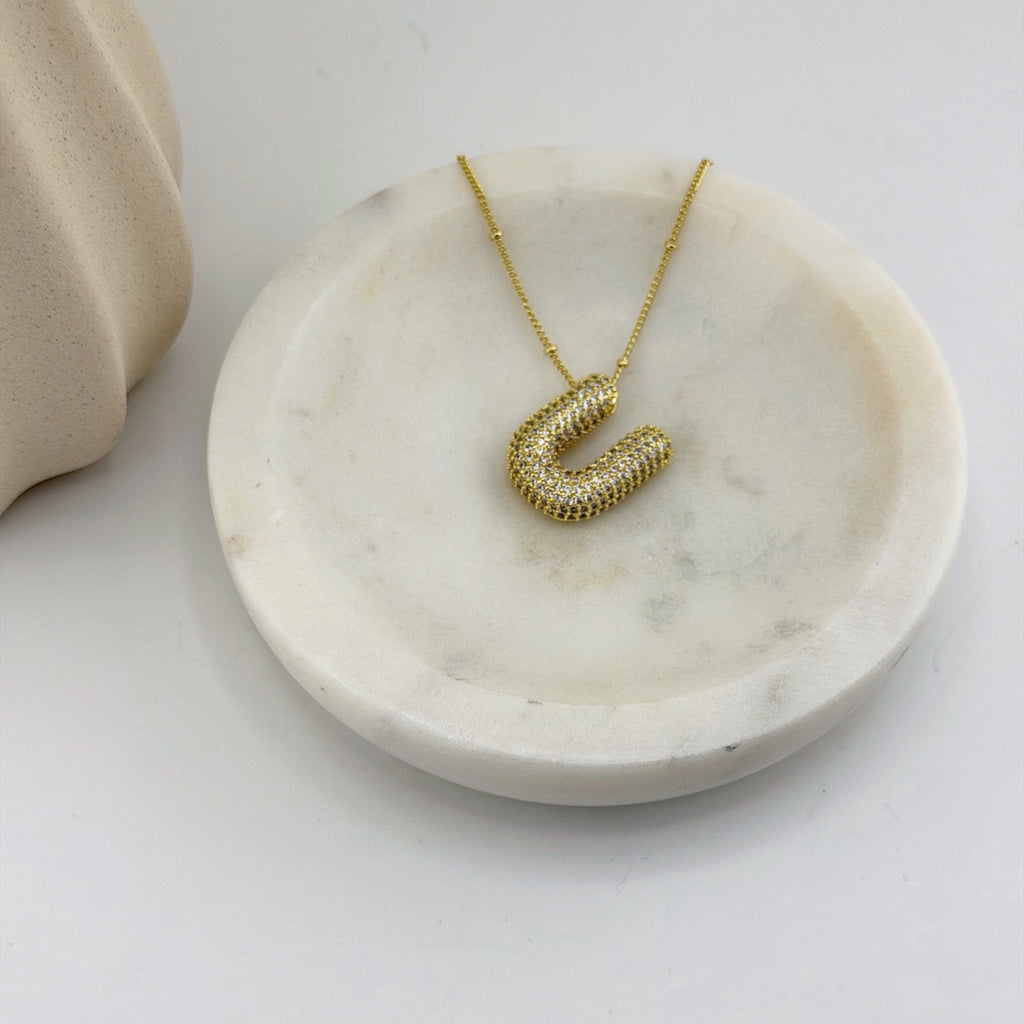 Initial Necklace 18K Waterproof