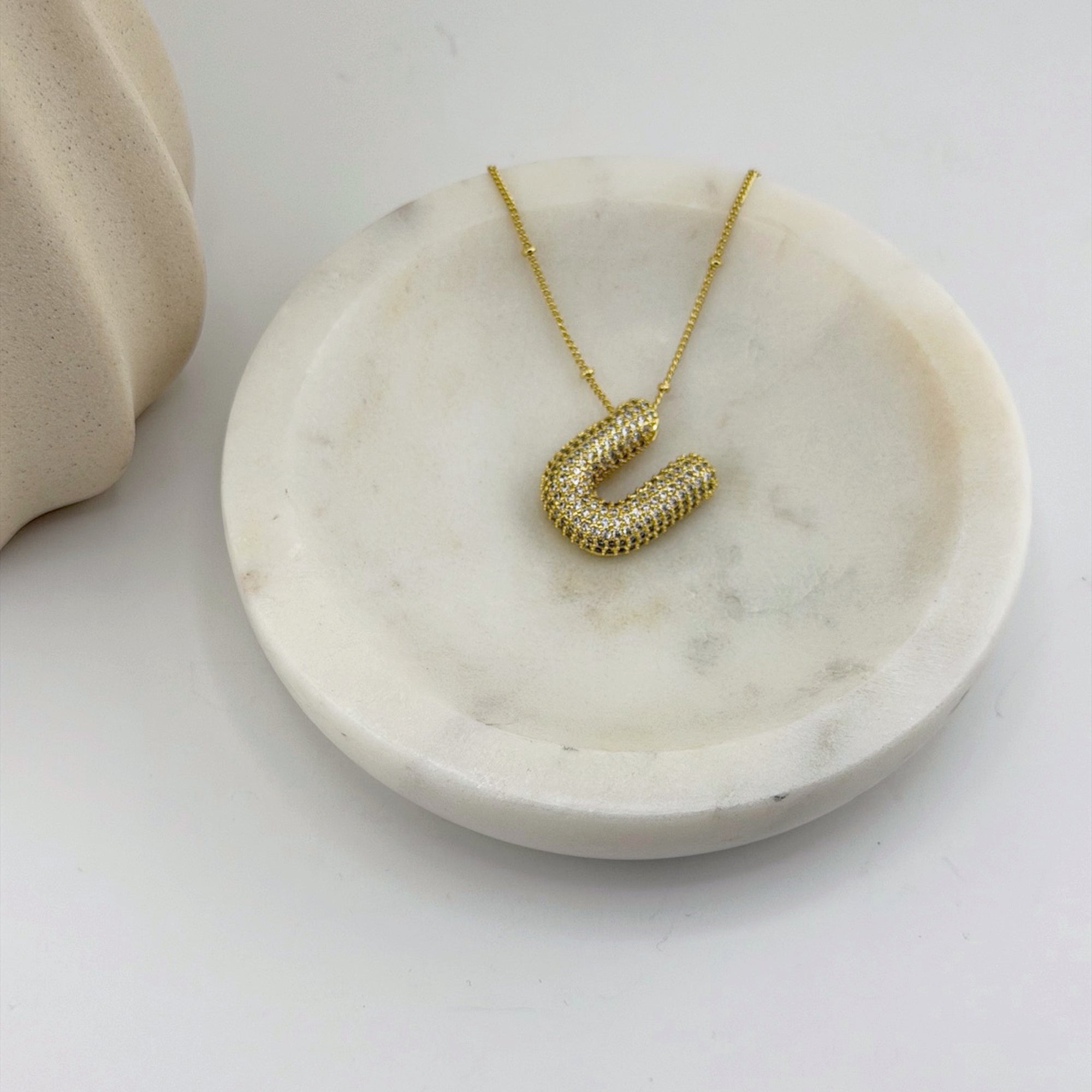 Initial Necklace 18K Waterproof