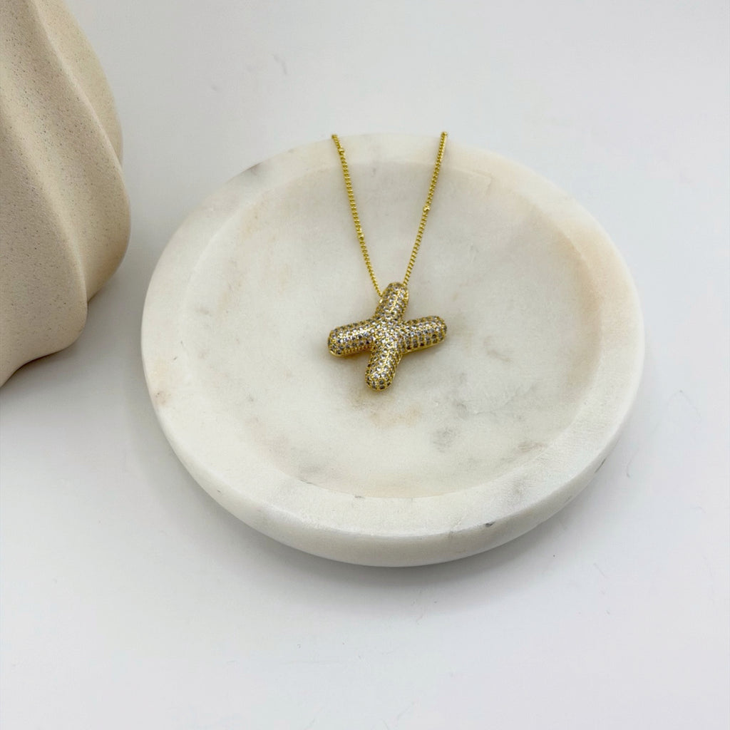 Initial Necklace 18K Waterproof