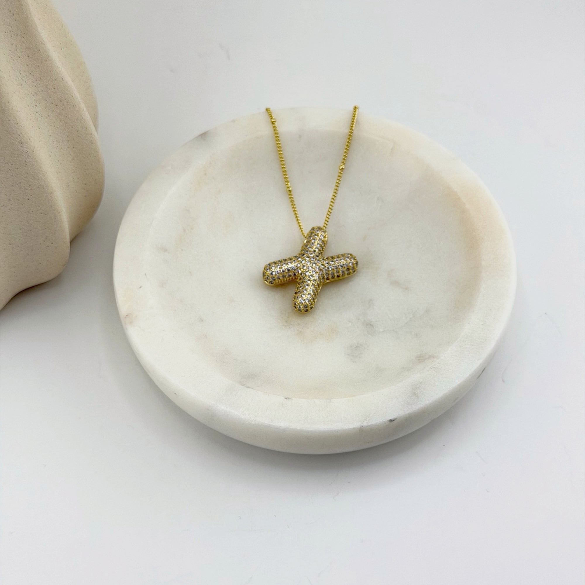 Initial Necklace 18K Waterproof