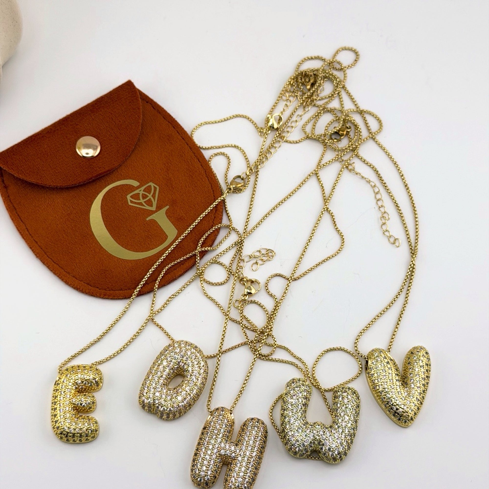Initial Necklace 18K Waterproof