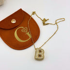 Initial Necklace 18K Waterproof