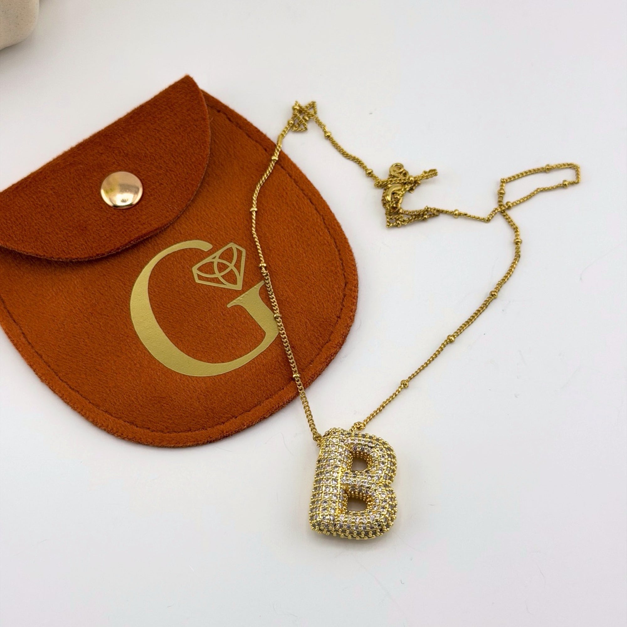 Initial Necklace 18K Waterproof