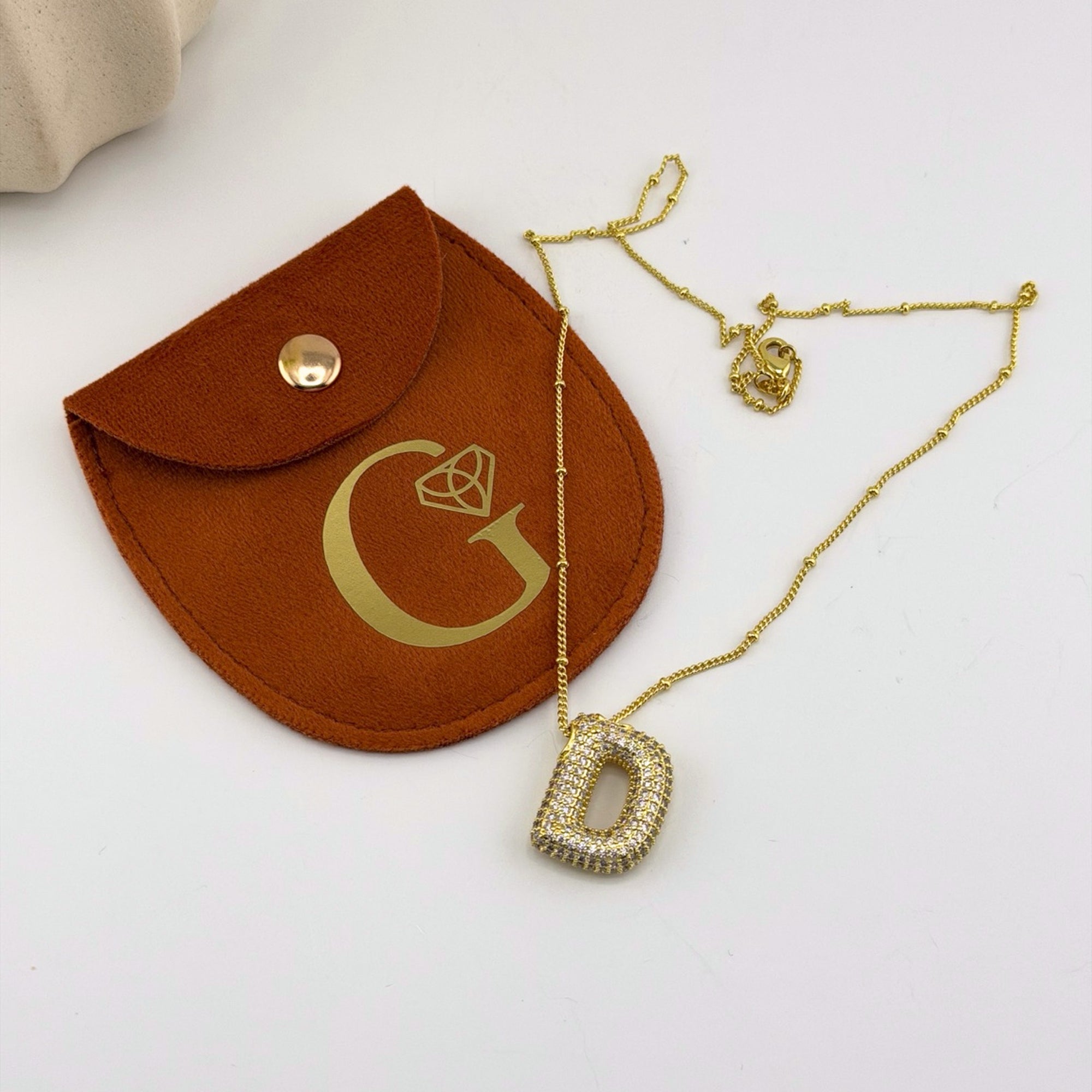 Initial Necklace 18K Waterproof