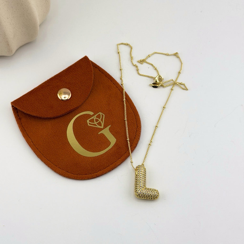 Initial Necklace 18K Waterproof