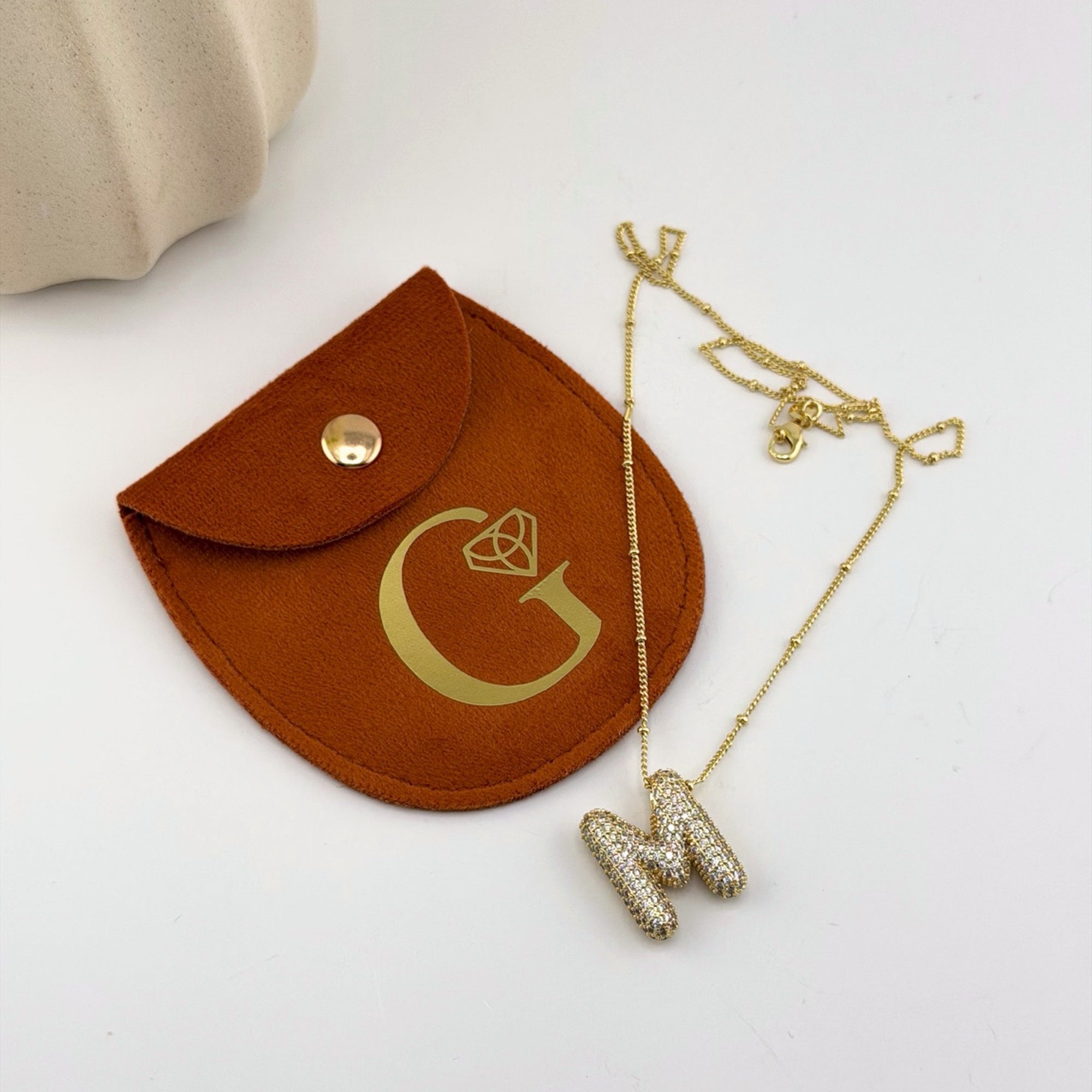 Initial Necklace 18K Waterproof