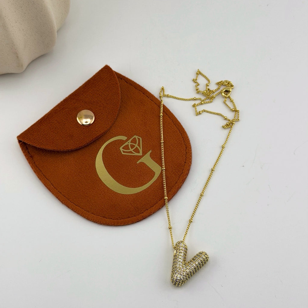 Initial Necklace 18K Waterproof