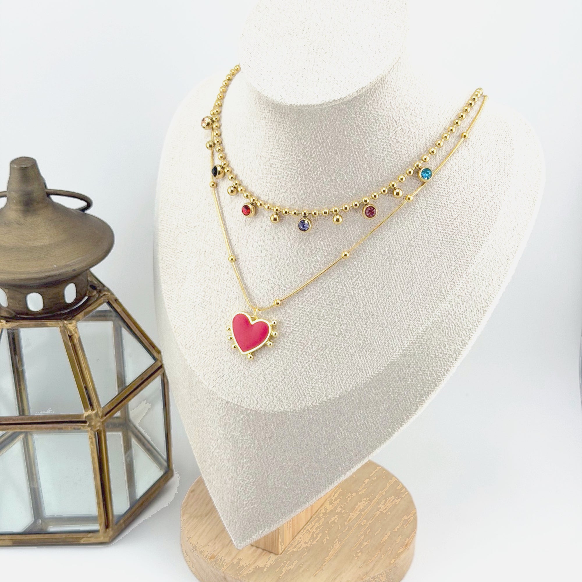 Red Heart Necklace 18K Waterproof