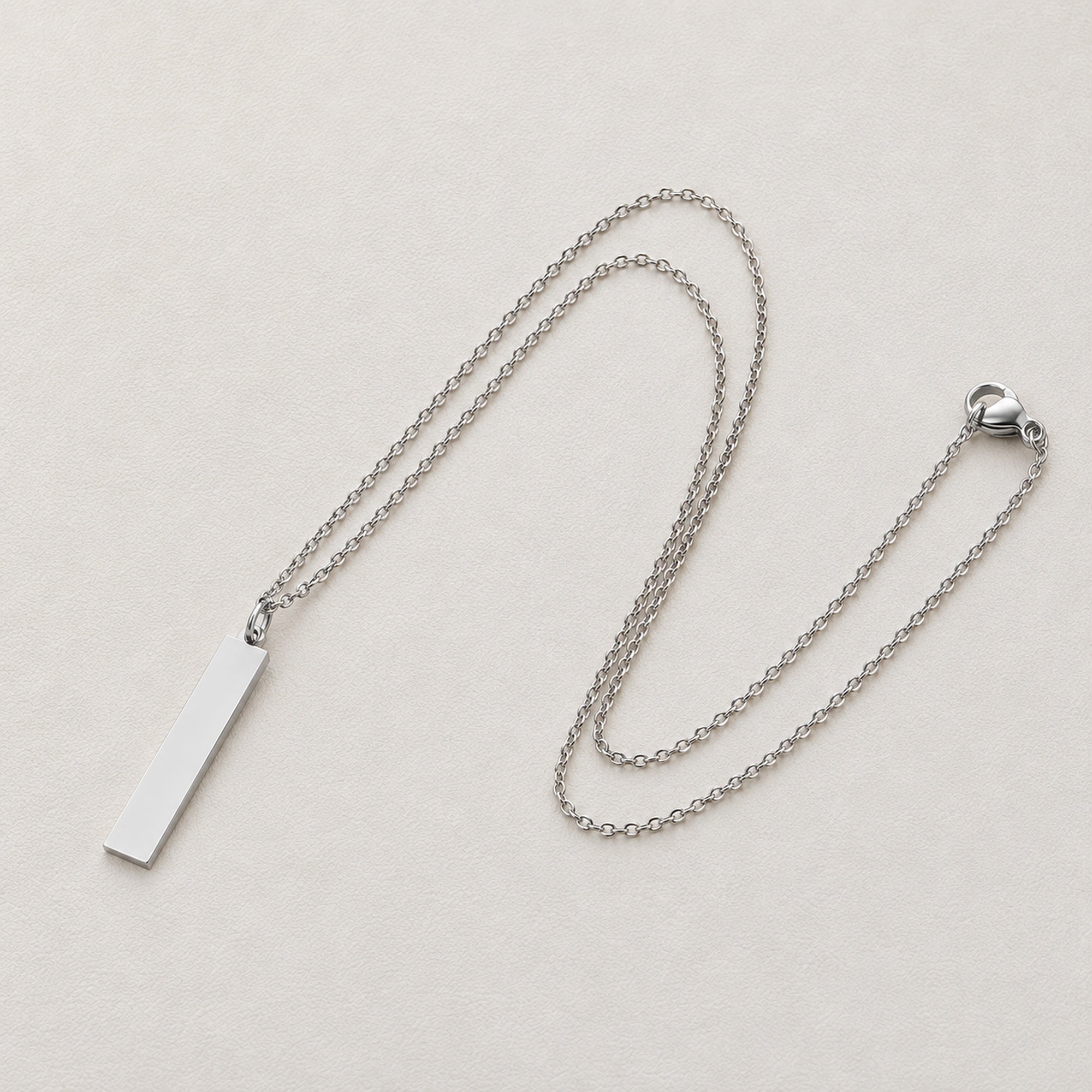 Personalized Bar Necklace 18K Waterproof