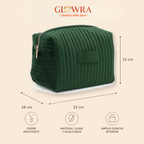 Personalized Ribbed Cosmetic Bag Large