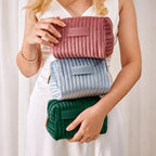 Personalized Ribbed Cosmetic Bag Small