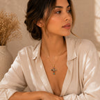 Multicolor Cross Necklace 18K Waterproof