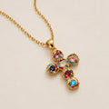 Multicolor Cross Necklace 18K Waterproof