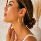 Medium Classic Hoop Earrings 18K Waterproof