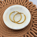 Medium Classic Hoop Earrings 18K Waterproof
