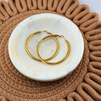 Medium Classic Hoop Earrings 18K Waterproof