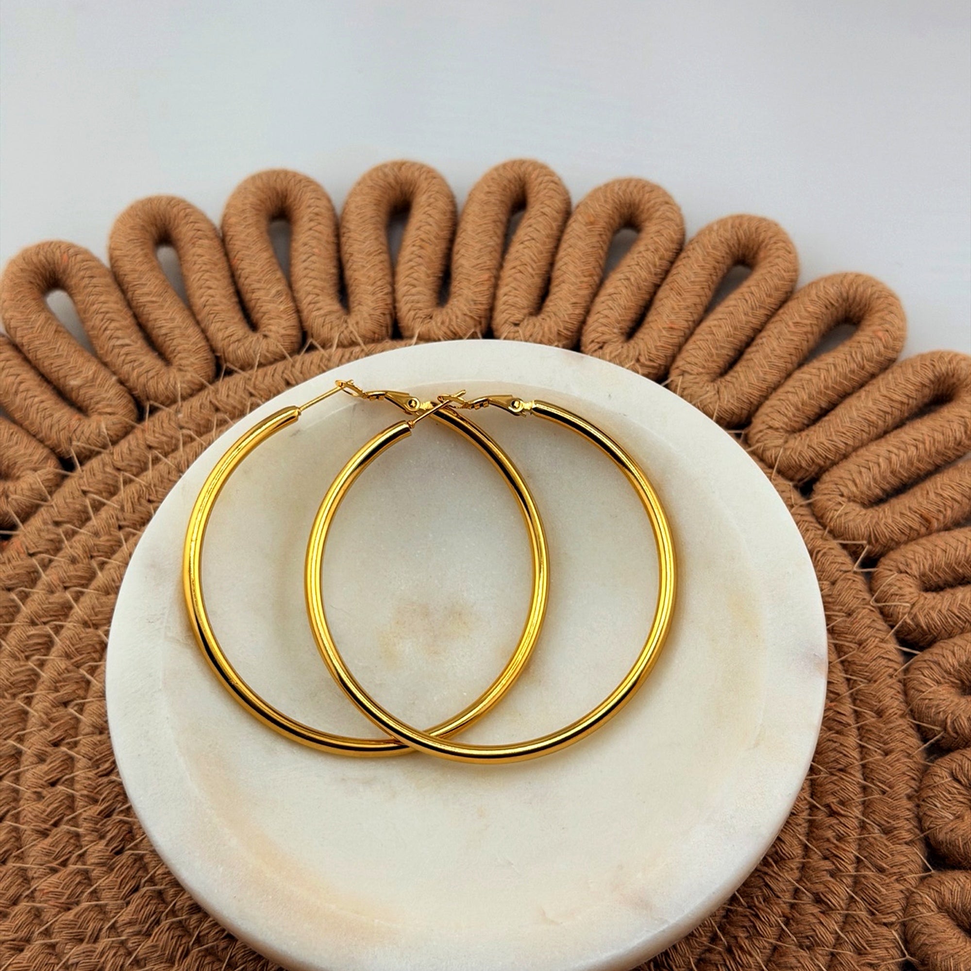 Large Classic Hoop Earrings 18K Waterproof