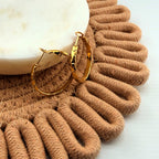 Mini Textured Hoop Earrings 18K Waterproof
