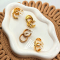 Triple Mini Hoop Earrings 18K Waterproof
