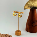 Aretes de aro burbuja 18K impermeables