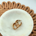 Double Curve Hoop Earrings 18K Waterproof