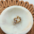 Crystal Hoop Earrings 18K Waterproof