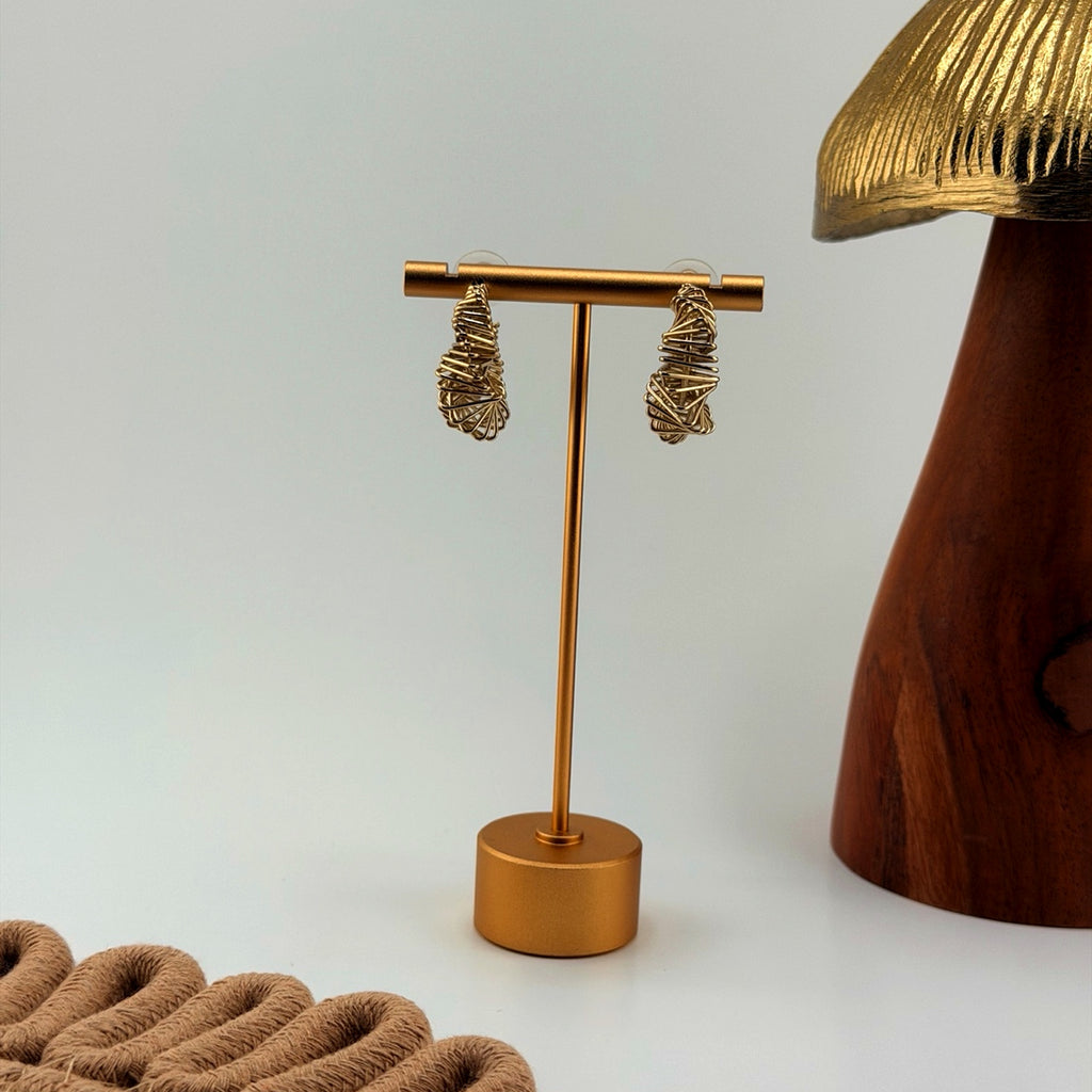Spiral Hoop Earrings 18K Waterproof
