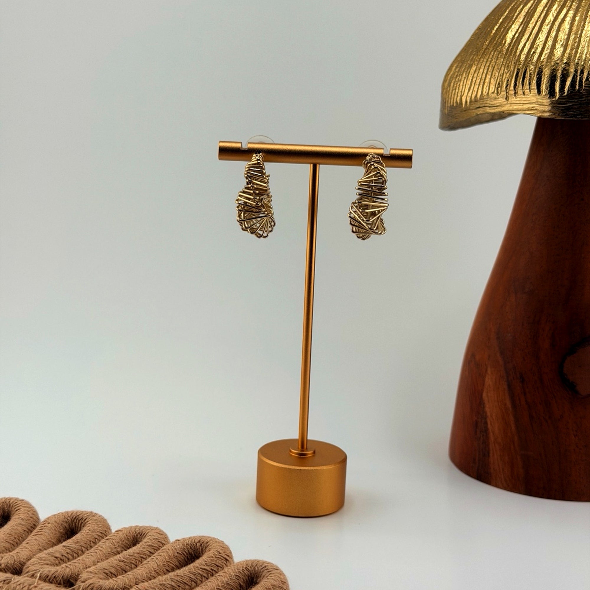 Spiral Hoop Earrings 18K Waterproof