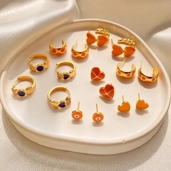Aretes en forma de triángulo dulce  18K - Image 3