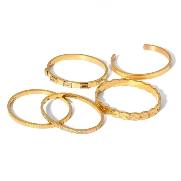 Brazalete con incrustaciones de circonio 18K - Image 2