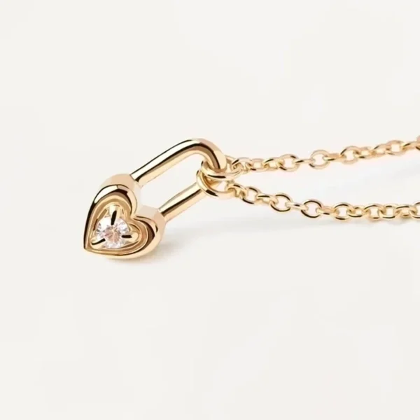 Collar con colgante de corazón 18K - Image 3