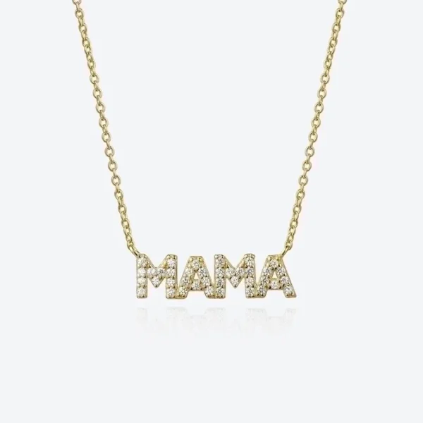 Collar con cadena tipo cable de circonitas 18K