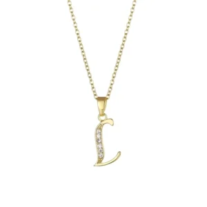 Collar con letra de carta "L" 18K