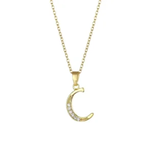 Collar con letra de carta "C" 18K