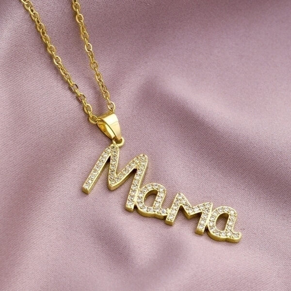 Collar con estilo simple de Mamá 18K