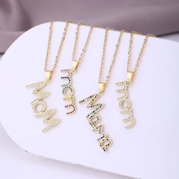 Collar con estilo simple de Mom 18K - Image 2