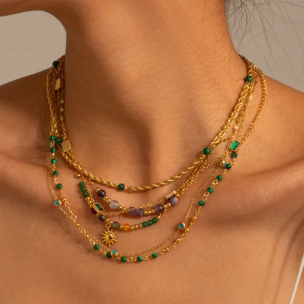 Collar geométrico 18K - Image 3