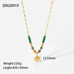 Collar geométrico de cadena 18K