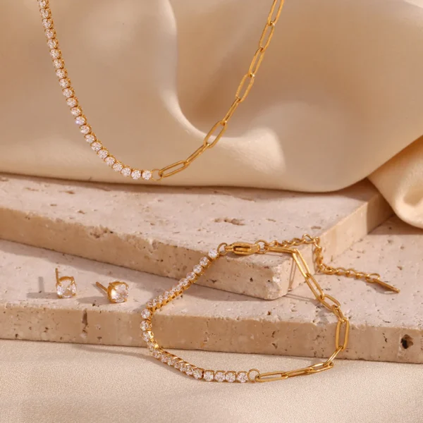 Collar geométrico 18K - Image 3